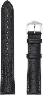 Fekete bőr szíj Hirsch Camelgrain L 01009050-2 (Borjú)