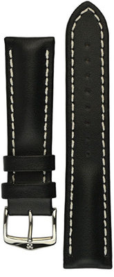 Fekete bőr szíj Hirsch Heavy Calf L 01475050-2 (Borjú)