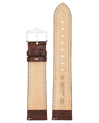 bőr óraszíj Hirsch Boston M 01302110-2, barna, borjúbőr, hossz M, Quick Release