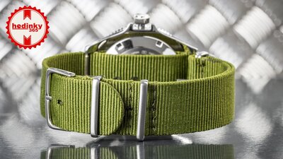 nylon óraszíj Ricardo Kronplatz, zöld, NATO