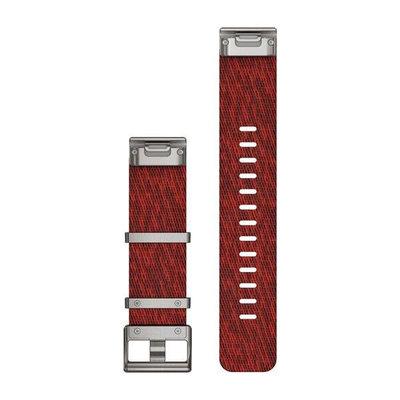 Nylon óraszíj Garmin 22mm (kompatibilis Garmin Fenix 8/7/6 (47mm), Epix 2 stb.), piros V2, QuickFit, 010-12738-22