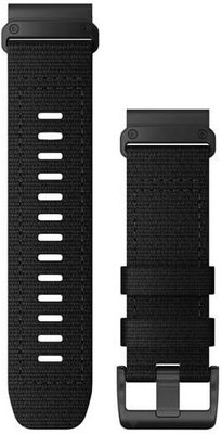 Nylon óraszíj Garmin 26mm (kompatibilis Garmin Fenix 8/7X/6X (51mm), Tactix stb.), fekete, QuickFit, 010-13010-00