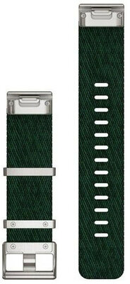 Nylon óraszíj Garmin 22mm (kompatibilis Garmin Fenix 8/7/6 (47mm), Epix 2 stb.), zöld, QuickFit, 010-13008-00