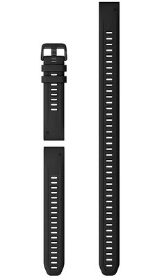 Szilikon pánt Garmin 20mm (pro Garmin Fenix 8/7S/6S (43mm), aj.), fekete, QuickFit, + bővített rész