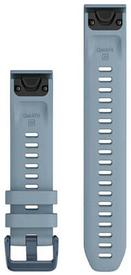 Szilikon óraszíj Garmin 20mm (kompatibilis Garmin Fenix 8/7S/6S (43mm) stb.), kék, QuickFit + meghosszabbított rész, 010-13029-00