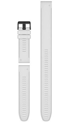 Szilikon óraszíj Garmin 26mm (kompatibilis Garmin Fenix 8/7X/6X (51mm), Tactix stb.), fehér, QuickFit, 010-12903-00