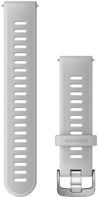Szilikon óraszíj Garmin 20mm (kompatibilis Venu, Venu Sq, Venu 2 Plus stb.), fehér, Quick Release, 010-11251-9Q