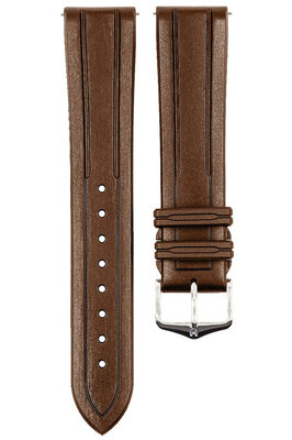 Kaucsuk óraszíj Hirsch Hevea L 40458815-2, barna, természetes kaucsuk, hossz L, Quick Release