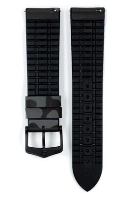 Hirsch John L 0925088030-5 kaucsuk szíj, terepmintás, természetes kaucsuk, hossz L, Quick Release