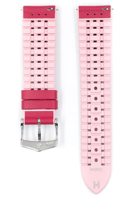 Hirsch Lindsey M 0922202125-2 kaucsuk szíj, rózsaszín, természetes kaucsuk, hossz M, Quick Release