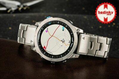 Garmin D2 Mach 1, Vented Titanium Bracelet (+ pótszíj)