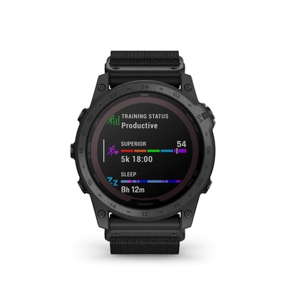 Garmin Tactix 7 Pro Solar Sapphire fekete nylon szíj (+ pót szíj)