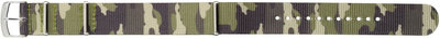 Szövet óraszíj Morellato Band L 3972A74.872, zöld/terepmintás, NATO