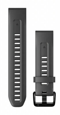 Szilikon óraszíj Garmin 20mm (kompatibilis Garmin Fenix 8/7S/6S (43mm), stb.), szürke V2, QuickFit, 010-13102-01