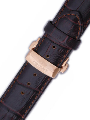 Bőr óraszíj Orient UDCVWRT 24mm (kompatibilis model FETAC), barna