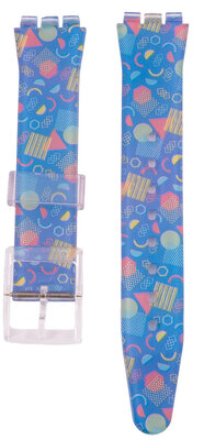 Műanyag óraszíj Ricardo Barletta 17mm (kompatibilis Swatch), színes