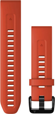 Szilikon óraszíj Garmin 20mm (kompatibilis Garmin Fenix 8/7S/6S (43mm), stb.), piros V2, QuickFit, 010-13102-02