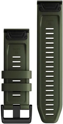 szilikon óraszíj Garmin 26mm (kompatibilis Garmin Fenix 8/7X/6X (51mm), Tactix stb.), zöld V1, QuickFit, 010-13117-03
