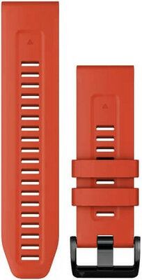 szilikon óraszíj Garmin 26mm (kompatibilis Garmin Fenix 8/7X/6X (51mm), Tactix stb.), piros V2, QuickFit, 010-13117-04