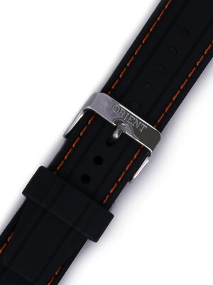 Szilikon óraszíj Orient VDFCKSZ 22mm (kompatibilis model FUNG3), fekete