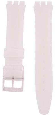 Szilikon óraszíj Ricardo Barletta 17mm (kompatibilis Swatch), átlátszó