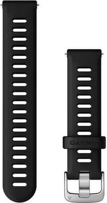 Szilikon óraszíj Garmin 18mm (kompatibilis a Venu 2S, Vívoactive 4S, Vívomove 3S modellekkel), fekete, Quick Release, 010-11251-3E