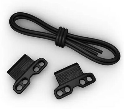 Szilikon óraszíj Garmin 20mm Bungee Mount (kompatibilis a Garmin Fenix 8/7S/6S (43mm) stb. modellekkel), fekete, QuickFit, 010-13249-00