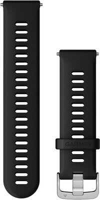 Szilikon óraszíj Garmin 22mm (kompatibilis a Venu, Forerunner 255, Vívoactive 4 stb. modellekkel), fekete, Quick Release, 010-11251-3A