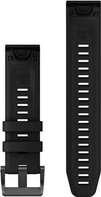 Szilikon óraszíj Garmin 22mm (kompatibilis a Garmin Fenix 8/7/6 (47mm), Epix 2 stb. modellekkel), fekete, QuickFit, + meghosszabbított rész, 010-13113-02