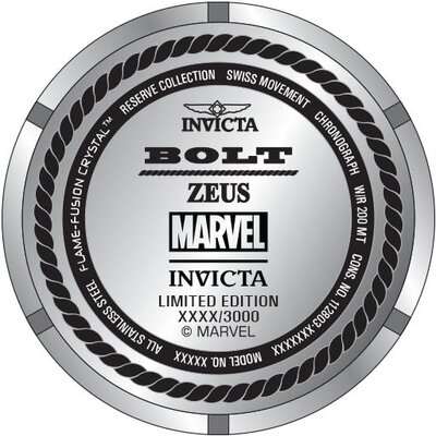 Invicta Marvel Quartz 53mm 27007 Black Panther Limited Edition 3000pcs