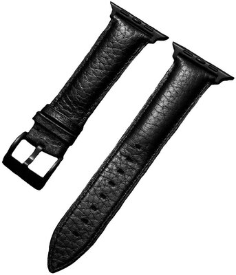 Bőr óraszíj Ricardo (kompatibilis Apple Watch 38/40/41mm), fekete V1