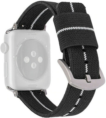 Nylon óraszíj Ricardo (kompatibilis Apple Watch 42/44/45/49mm), fekete V1