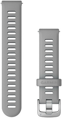 Szilikon óraszíj Garmin 18mm (kompatibilis a Venu 2S, Vívoactive 4S, Vívomove 3S modellekkel), szürke V1, Quick Release, 010-11251-3G