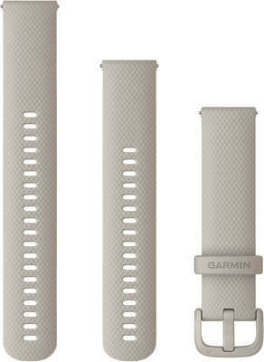 Szilikon óraszíj Garmin 20mm (kompatibilis Venu, Venu Sq, Venu 2 plus stb.), szürke V2, Quick Release, + meghosszabbított rész, 010-13021-07