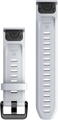 Szilikon óraszíj Garmin 20mm (Fenix 7S/6S/5S), fehér V3, QuickFit, 010-13102-03