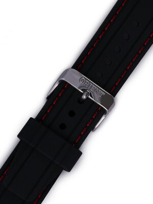 Szilikon óraszíj Orient VDFCKSW 22mm (kompatibilis model FUNG3), fekete