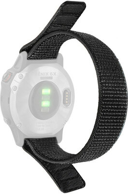 nylon óraszíj Ricardo Cortina 20mm, Black, átfűzős