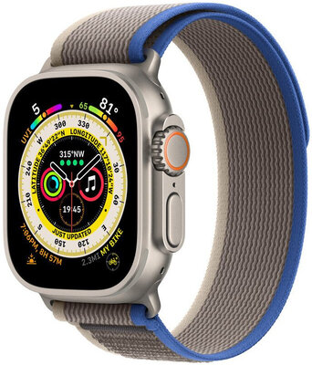 Nylon óraszíj Apple (kompatibilis az Apple Watch 42/44/45/49mm), barna, méret S/M