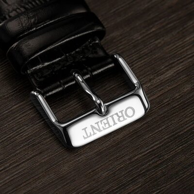 Bőr óraszíj Orient UDEVNSB 21mm (kompatibilis modely AC00 Verze 1 a 2), fekete