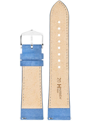 Világoskék bőr szíj Hirsch Osiris Nubuk M 03433183-2 (Borjú)