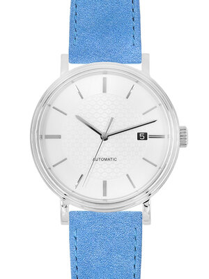 Világoskék bőr szíj Hirsch Osiris Nubuk M 03433183-2 (Borjú)