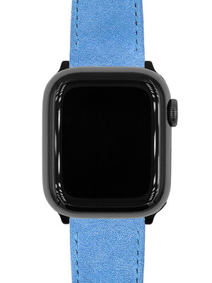 Világoskék bőr szíj Hirsch Osiris Nubuk M 03433183-2 (Borjú)