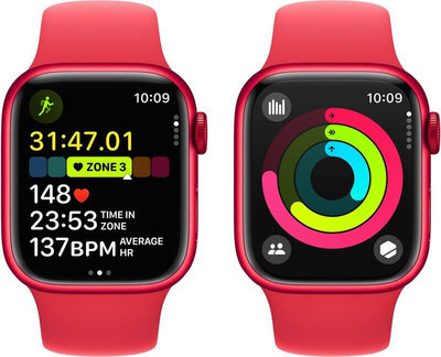 Apple Watch Series 9 GPS 45mm (PRODUCT) RED Aluminium Case / (PRODUCT) RED Sport Band - M/L