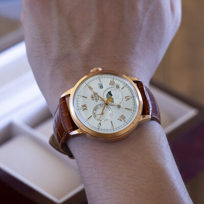 Orient Classic Bambino 2nd Generation Version9 Sun & Moon Automatic RA-AK0801S30B