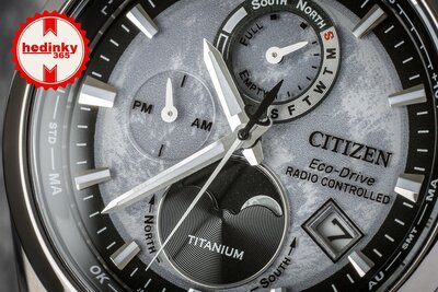 Citizen Sports Eco-Drive rádiós vezérlésű Tsuki-yomi Moonphase Super Titanium BY1010-81H