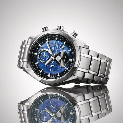 Citizen Sports Eco-Drive rádiós vezérlésű Tsuki-yomi Moonphase Super Titanium BY1010-81L