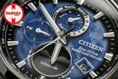 Citizen Sports Eco-Drive rádiós vezérlésű Tsuki-yomi Moonphase Super Titanium BY1010-81L