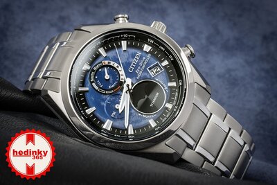 Citizen Sports Eco-Drive rádiós vezérlésű Tsuki-yomi Moonphase Super Titanium BY1010-81L