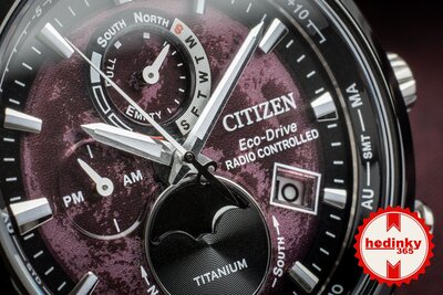 Citizen Sports Eco-Drive rádiós vezérlésű Tsuki-yomi Moonphase Super Titanium BY1018-80X