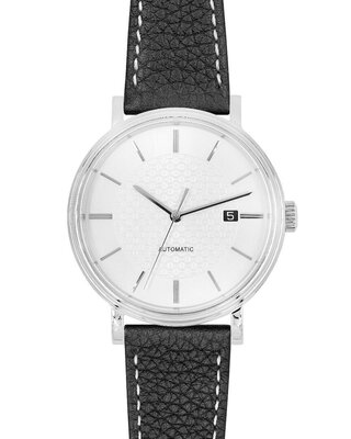 Hirsch Bologna L 01802050-2 bőr szíj, fekete, borjúbőr, hossz L, Quick Release